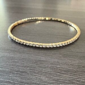 Simple Elegant Crystal Gold Bracelet